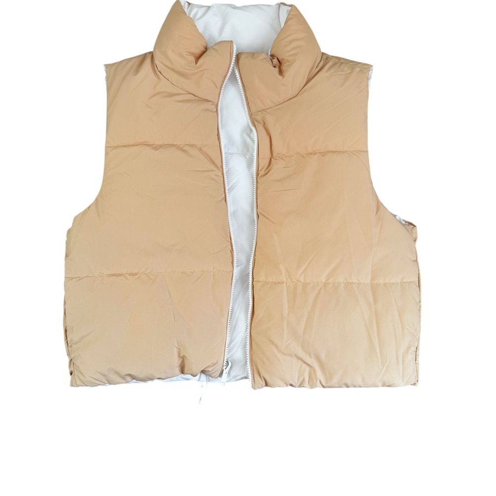 Old Navy Mustard Reversible Puffer Vest